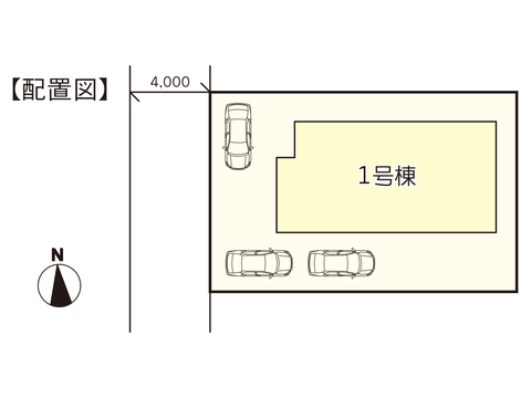 岡山市中区中井の新築 一戸建て分譲住宅の区画図