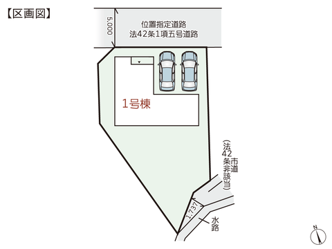 岡山県倉敷市安江の新築 一戸建て分譲住宅の区画図