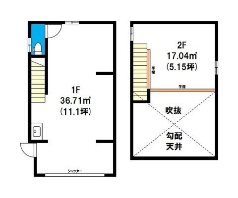 （所在地物件名）の賃貸物件 間取り図