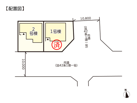 岡山県岡山市南区若葉町の新築 一戸建て分譲住宅の区画図