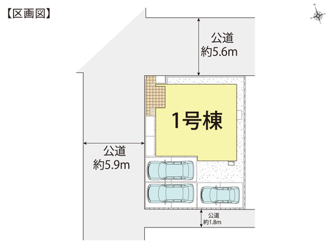 岡山市南区並木町2丁目の新築 一戸建て分譲住宅の区画図