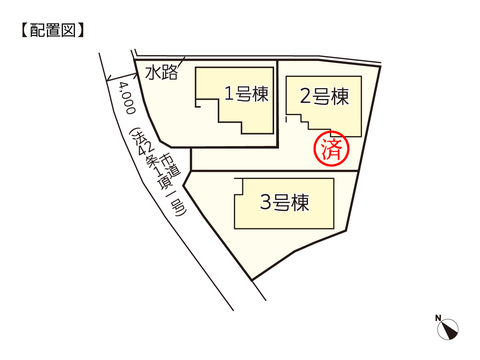 岡山県岡山市南区迫川の新築 一戸建て分譲住宅の区画図