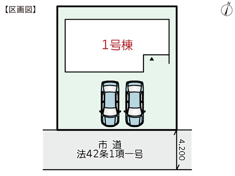 倉敷市上東の新築 一戸建て分譲住宅の区画図