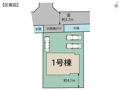 岡山市北区撫川の新築 一戸建て分譲住宅の区画図