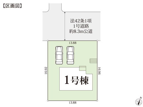 岡山県赤磐市桜が丘東3丁目の新築 一戸建て分譲住宅の区画図