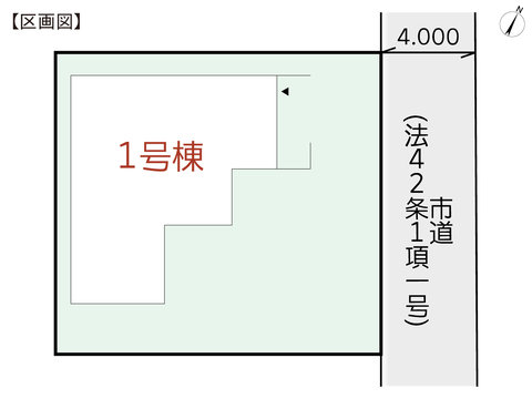 岡山市南区妹尾の新築 一戸建て分譲住宅の区画図