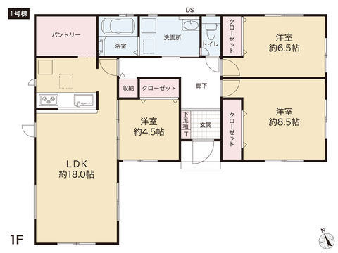 岡山県赤磐市桜が丘西7丁目の新築 一戸建て分譲住宅の間取り図