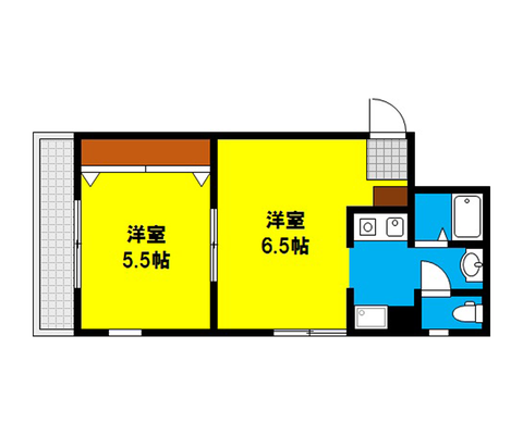 岡山市北区田町の賃貸物件 間取り図