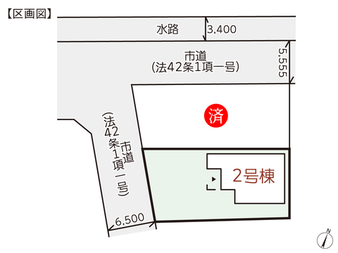 岡山県岡山市東区瀬戸町万富の新築 一戸建て分譲住宅の区画図