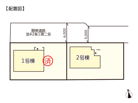 岡山県瀬戸内市邑久町豊安の新築 一戸建て分譲住宅の区画図