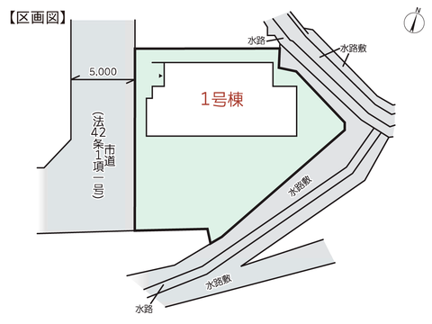 総社市総社の新築 一戸建て分譲住宅の区画図