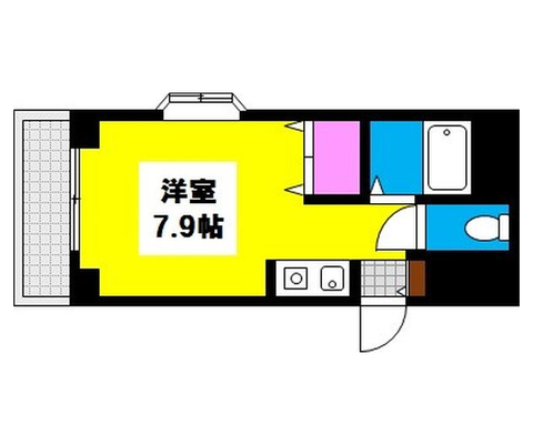 岡山県岡山市北区奥田本町の賃貸物件マンション 間取り図