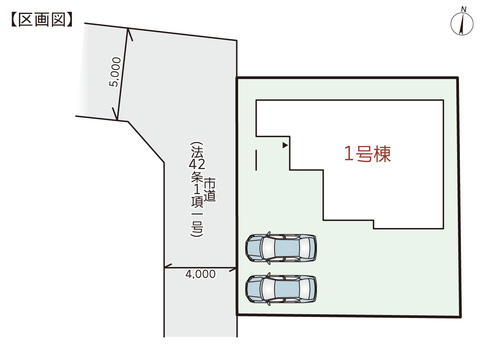 倉敷市福田町福田の新築 一戸建て分譲住宅の区画図