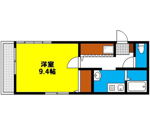 岡山県岡山市北区田町1丁目の賃貸物件 間取り図