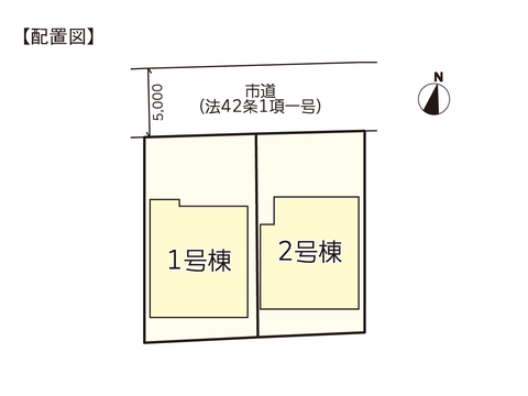 岡山市北区下伊福上町の新築 一戸建て分譲住宅の区画図