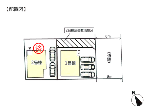 岡山県岡山市中区桑野の新築 一戸建て分譲住宅の区画図