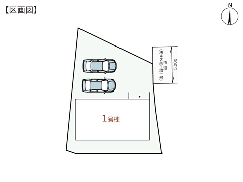 倉敷市西富井の新築 一戸建て分譲住宅の区画図