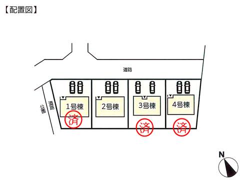 住所の新築 一戸建て分譲住宅の区画図