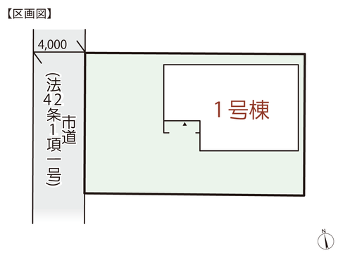 岡山県岡山市東区西大寺中野の新築 一戸建て分譲住宅の区画図