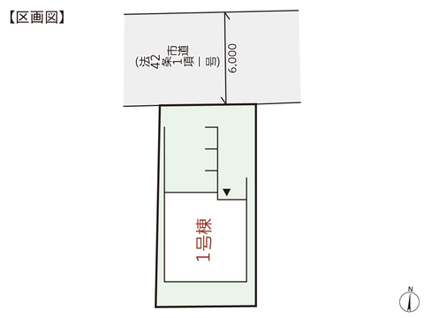 岡山県岡山市北区野田1丁目の新築 一戸建て分譲住宅の区画図