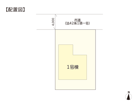 岡山市中区山崎の新築 一戸建て分譲住宅の区画図