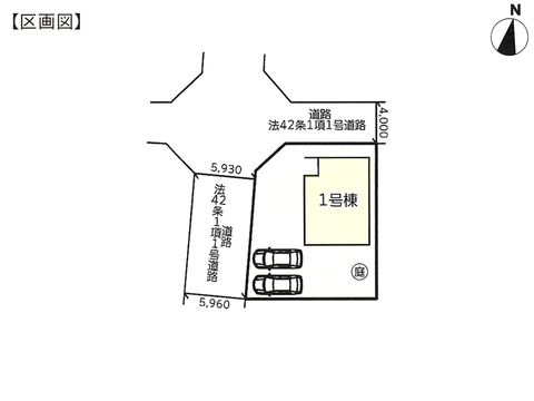 岡山県玉野市田井3丁目の新築 一戸建て分譲住宅の区画図