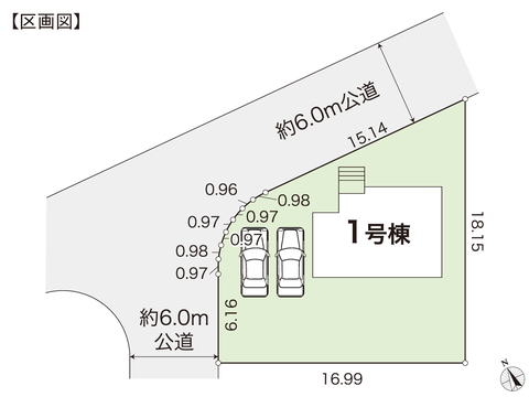 岡山県赤磐市桜が丘西7丁目の新築 一戸建て分譲住宅の区画図