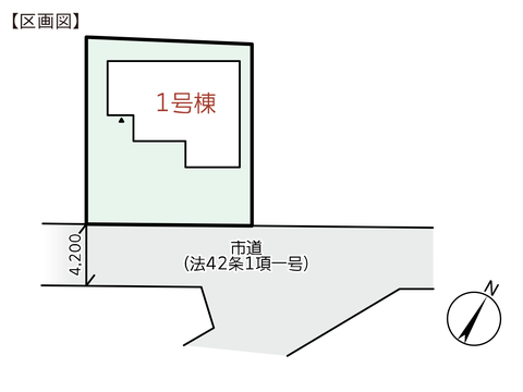 岡山県倉敷市中島の新築 一戸建て分譲住宅の区画図