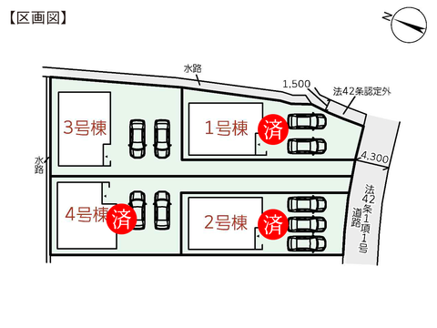 岡山市東区瀬戸町瀬戸の新築 一戸建て分譲住宅の区画図