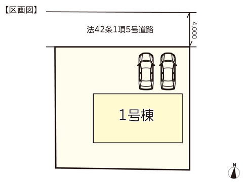 岡山県岡山市東区益野町の新築 一戸建て分譲住宅の区画図