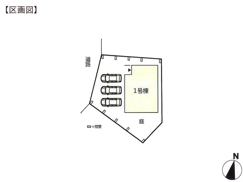 岡山県倉敷市連島中央の新築 一戸建て分譲住宅の区画図