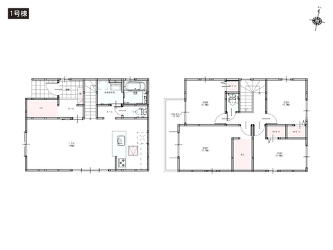 岡山市中区山崎の新築 一戸建て分譲住宅の間取り図