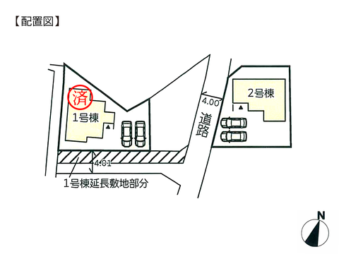 岡山県岡山市北区西辛川の新築 一戸建て分譲住宅の区画図