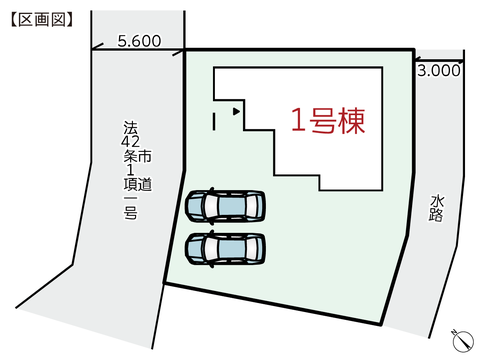 岡山県倉敷市福田町浦田の新築 一戸建て分譲住宅の区画図