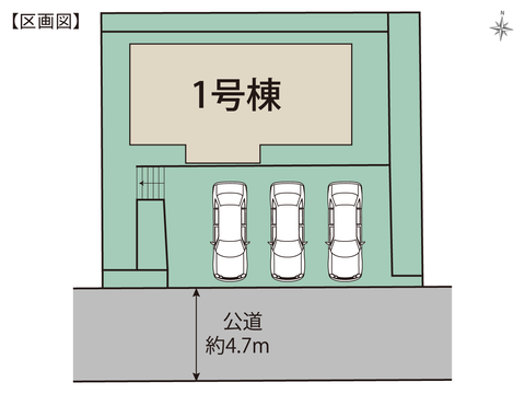 岡山市北区津高の新築 一戸建て分譲住宅の区画図