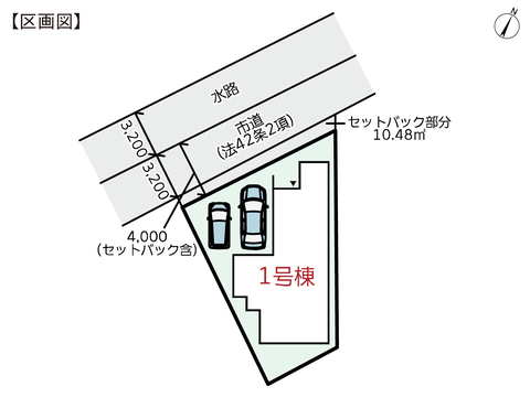 岡山市東区瀬戸町下の新築 一戸建て分譲住宅の区画図