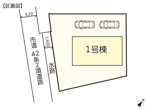 岡山県赤磐市河本の新築 一戸建て分譲住宅の区画図