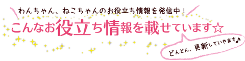 お役立ち情報-ペットケアぴゅあ