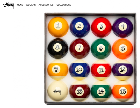 BD〉STÜSSY(ステューシー)のビリヤードボール発売中。ただし BD〉STÜSSY(ステューシー)のビリヤードボール発売中。ただし
