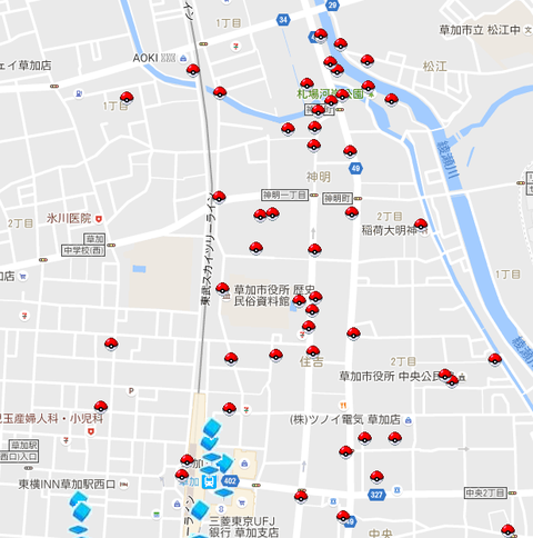 ポケストップ 草加 検索