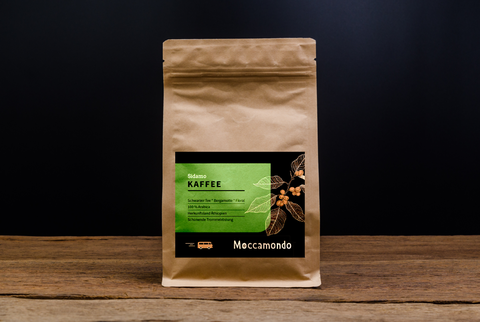 Eine Packung mit 250 Gramm Äthiopien Sidamo Kaffee