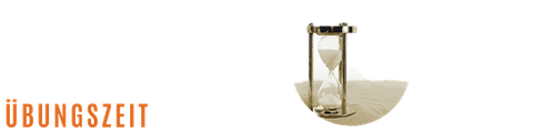 Die Sanduhr zeigt die Zeit für Gitarrenschüler an.