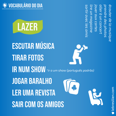 Vocabulaire en portugais - activités de loisir