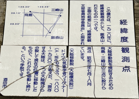 飯森山に刻まれている銘板
