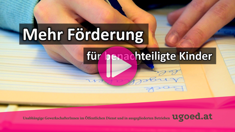 UGÖD fordert: Mehr Förderung für benachteiligte Kinder