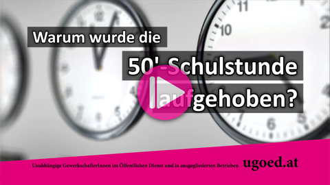 Warum wurde die 50-Minuten-Schulstunde aufgehoben?