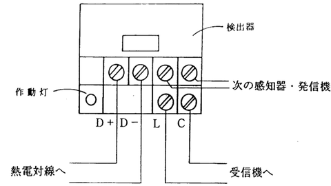 熱電対式差動分布型感知器　検出器配線