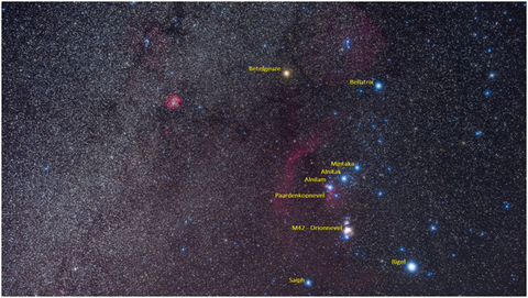 Sterrenbeeld Orion. *zie Notitie 1