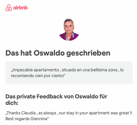 Google Übersetzer:„Tadellose Wohnung, in einer wunderschönen Gegend gelegen, ich empfehle sie hundertprozentig“