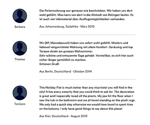Bewertungen über airbnb